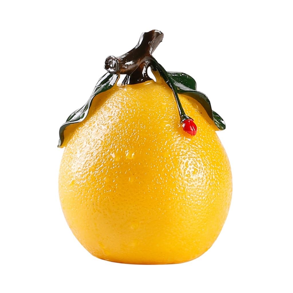CLARISSABEL Tea Pets Color Changing Grapefruit Tea Pet Fruit Tea Table Decoration Resin Tea Pet Kung Fu Tea Tea Set Accessories Tea Set Accessories