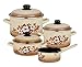Produktbild GSW 243155 Madeira Topf-Set 4-teilig, Emaille, beige mit dekor, 24 cm, 7-Einheiten