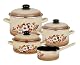 GSW Töpfe Madeira 4-teiliges Emaille Topf-Set in Beige