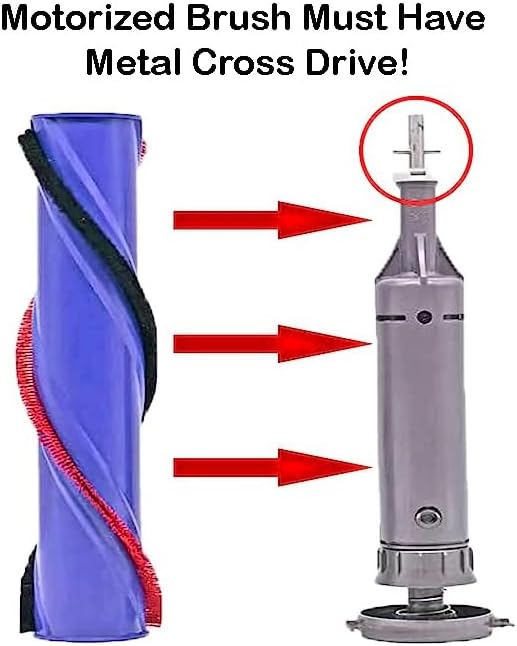 SCREENTRONICS Roller Brush Roll Bar Compatible Replacement for Dyson V6 Old V7 Animal Absolute Cordless Stick Vacuum Cleaner 966821-01, 966084-01
