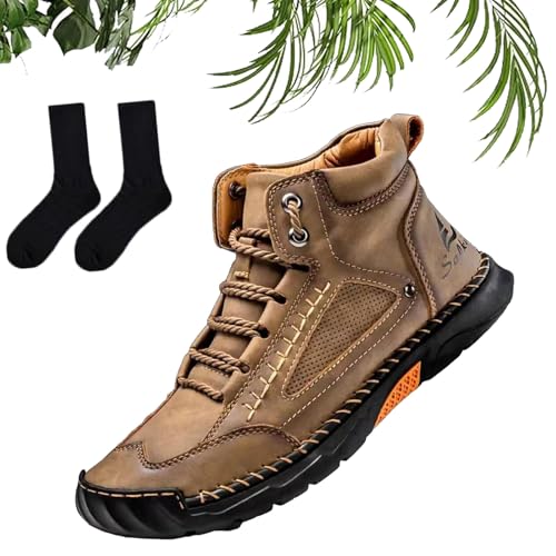 Sawbehind Shoes for Men, Sawbehind Leather Boots Mens, Saw Behind Shoes, Waterproof, Arch Support, Spacious Toe Box
