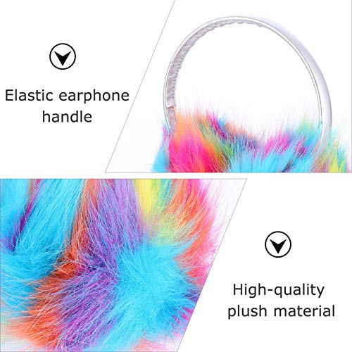 Gatuida Earbuds Girl Clothes 1Pc Ear Cute Rainbow Earmuffs Head- Wear Fluffy Winter Ear Cover Comfortable Outdoor Winter Ear Warmers Girl Clothes #TOP7