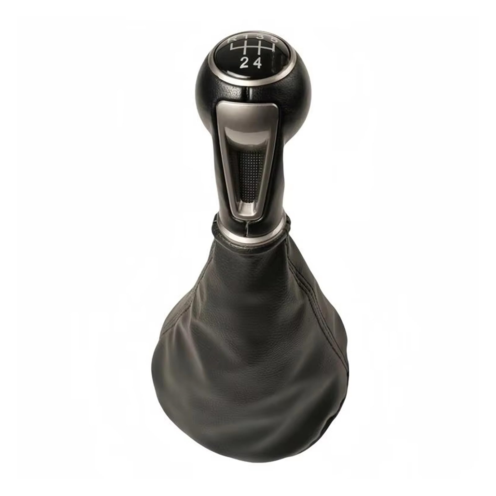 Qwqaab B0543 Manual Gear Knob For Seat For Ibiza Iv 6J 2009-2017 Shifter Lever Stick Replacement Manual Gear Shift Knob Pu Gaiter Boot(B0543)