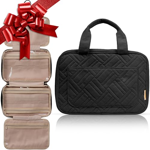 BOACAY Neceser para Mujer y Niña, Bolsa de Aseo Colgante, Bolso de Baño para Viaje, Organizador de Maquillaje, Kit para Cosméticos, Accesorios