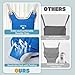 Baby Jumper with Stand, Baby Jumpers and Bouncers, Baby Exerciser Suitable for 6-24 Months, Easy to Assemble & Store Jumper for Baby (Blue)