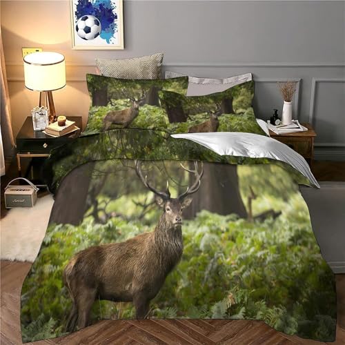Parure de lit en microfibre douce finition haut de gamme cerf