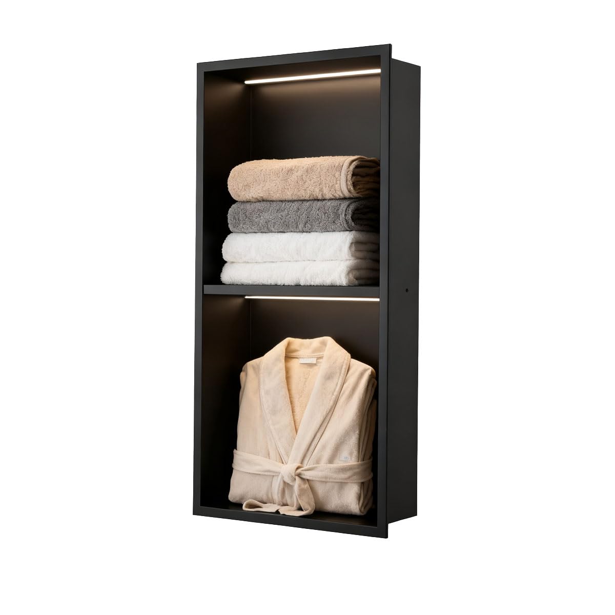 SHKARWARE Recessed Shower Niche No Tile Needed Wall Inserted Bathroom Niche Save Space and Waterproof Shower Caddy Matt