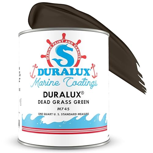 DURALUX Camouflage Paint – Dead Grass, 1 Quart, Camouflage Marine Paint for Boats, ATVs, Hunting Blinds & More, Adheres to Steel, Metal, Wood, Fiberglass & Aluminum