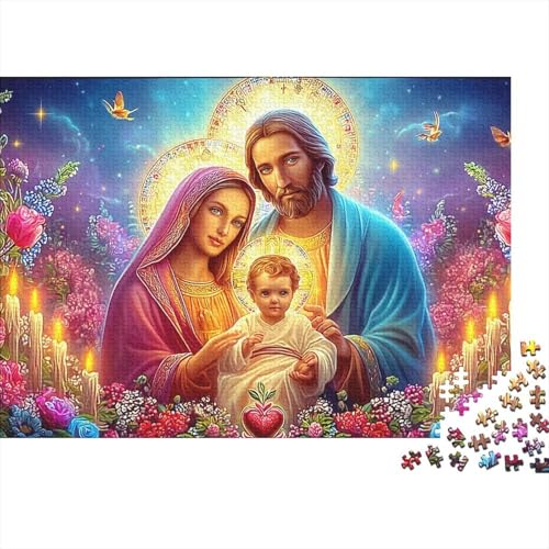 Rompecabezas de Jesús para tardes familiares y momentos de paz con 1000 piezas de arte sacro