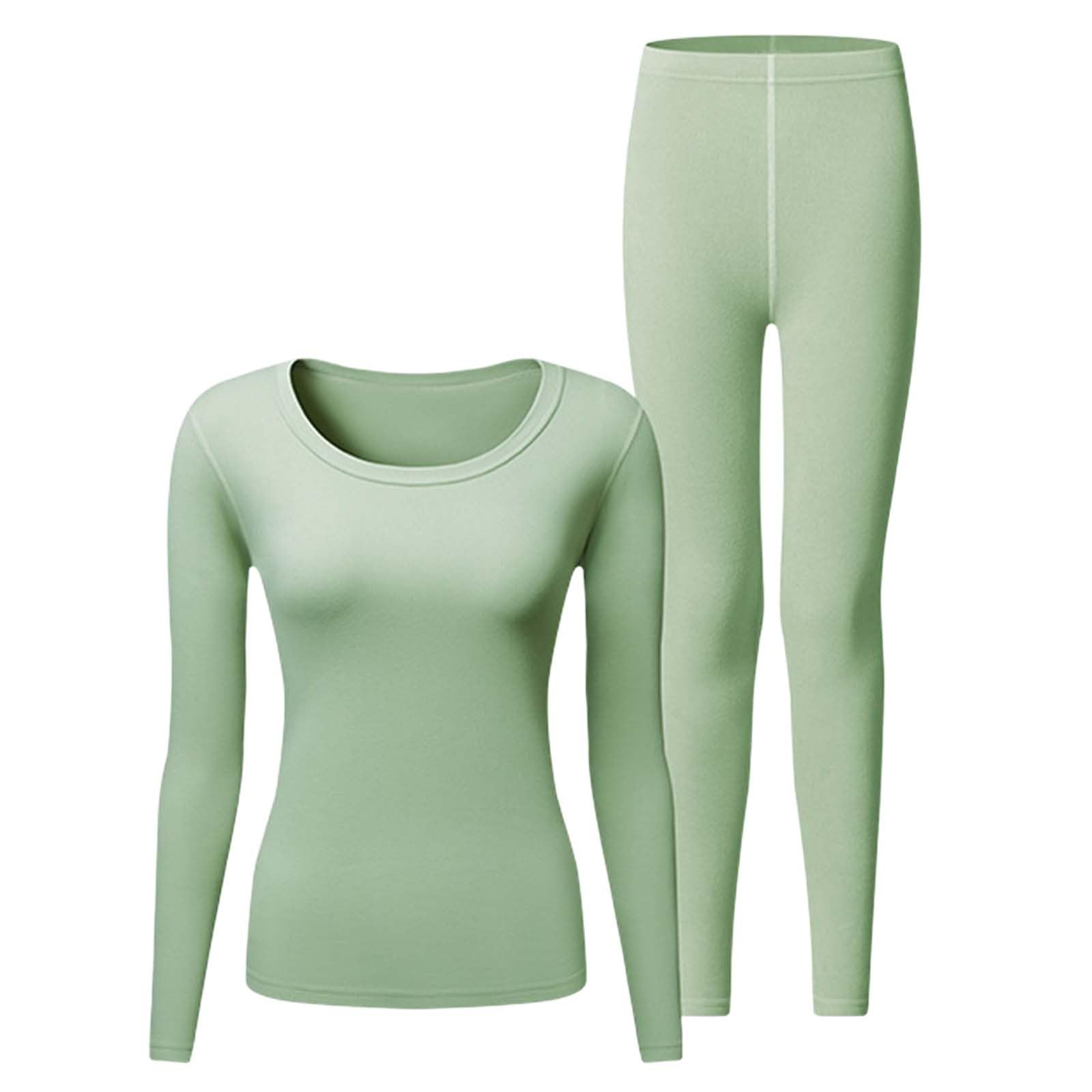 CMBSSTFC Ensemble de 2 pièces de Noël pour Femme sous-vêtements Thermiques doublés Couche de Base pour l'hiver Froid Costume Chaud pour la Maison vêtements de Base d'intérieur Tenues Cadeaux