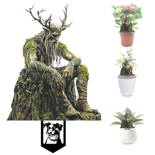 BAISHUWU árbol de Hombre Accesorios para Exteriores, Decoración Tree Man Jardín Acrílico, Estacas de Jardín de Hadas Hombre Árbo, Tree Man Fairy Garden Stakes, para Patio de macetas, Patio con césped