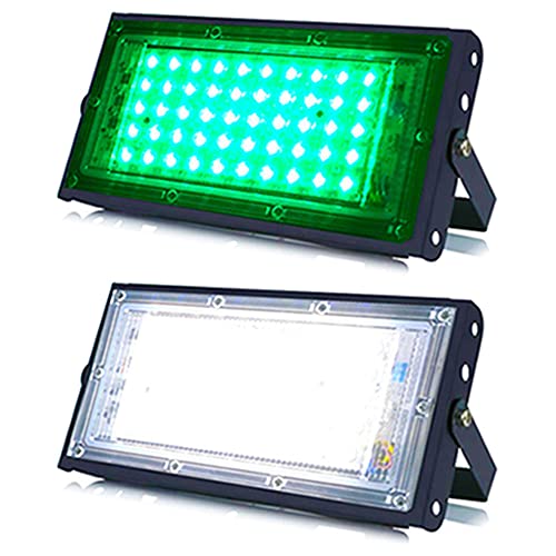 Image of MLD BL2372 10w Led Flood Lights IP66 Waterproof Indoor Outdoor Led Brick Focus Street Light Multi Color Combo Set | Green, White| Pack of 2