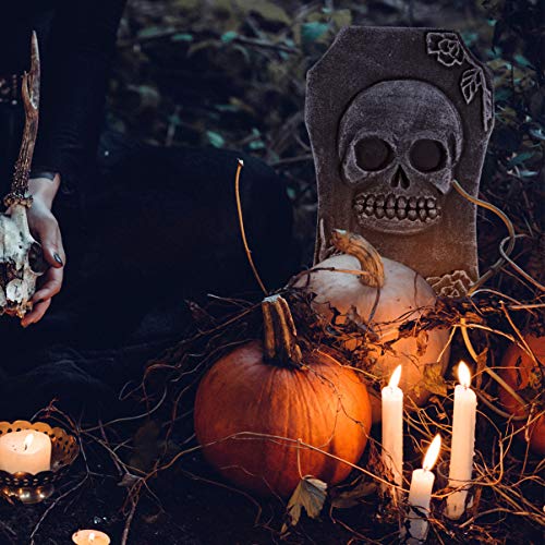 Kisangel 4 peças de placas de quintal de Halloween, estacas de lápide para decorações de lápide de d