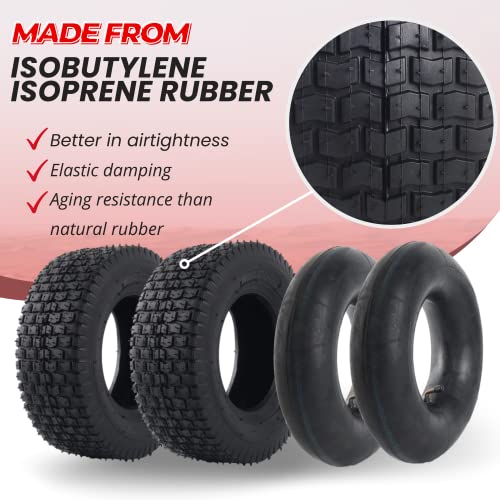 Image of AR-PRO Exact Replacement 12x5.00-6 inch Tires and Inner Tubes for Razor Dirt Quad Versions 19+, Go-Karts, Lawn Mowers, Wheelbarrow, and More - Quality Inner Tubes with Bent Valve Stems (Set of 2)