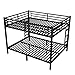 Zyerch Queen Over Queen Bunk Bed Frame, Metal Bed Heavy Duty Solid Bunk Beds with 2 Ladders for Kids/Adults, No Box Spring Needed Full Size Loft Double-Deck Beds Frame for Boys Girls,Black