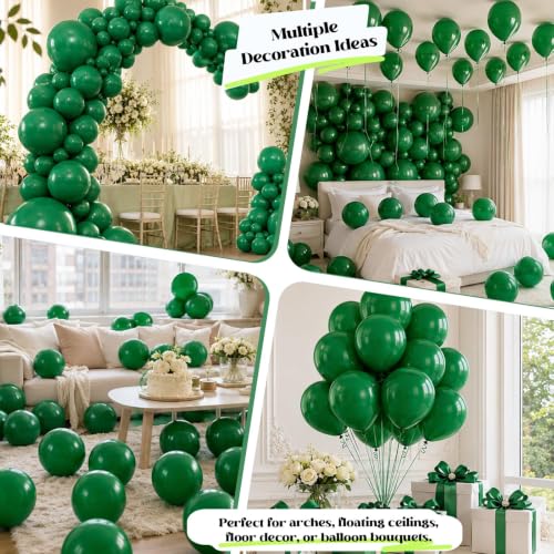 Image of Togvu Green Balloons, 50Pack 12 Inch Dark Green Latex Party Balloons for