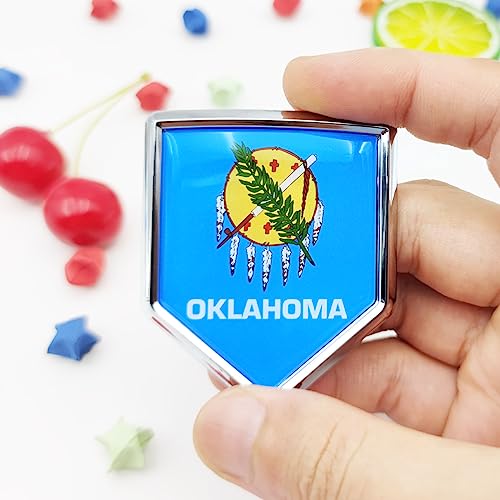 Emblema de Oklahoma Overdecor cromado para parachoques de coche kit de 2 calcomanías 2