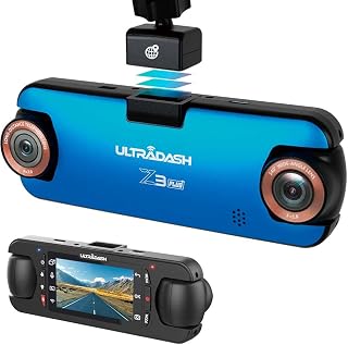UltraDash Z3+ Standard Edition - Dual Lens Dash Cam 2K 1440P, Telephoto Zoom-in Lens, 140° Wide Angle, 2" LCD, G-Sensor, HDR, Night Video, Super Capacitor