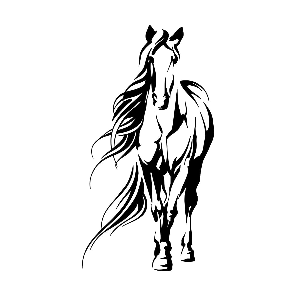 Huge Horse Riding Animal Wall Sticker Living Room Bedroom Horse Jungle Animal Pet Wall Decal Kids Room Vinyl Decor Large - 56x105cm — image 1
