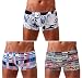 Produktbild Arjen Kroos Herren Boxershorts Unterwäsche für Männer Men Sexy Boxer Shorts Briefs mit Muster Trunk Retroshorts Retropants Unterhosen Hipster, Mehrfarbig (3er Pack), L(80-88cm)