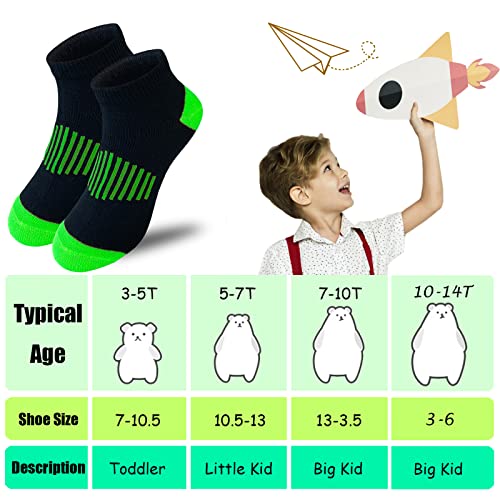 JAMEGIO boy socks 18 Pairs kids Low Cut socks Half Cushion Sport Ankle Athletic Sock for Little Big Kids2