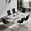 White&silver Table & Black Chair