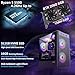 Kroteaup Gaming PC Computer Desktop,AMD Ryzen 5 5500 up to 4.2GHz, Radeon RTX 2060 6G, 16G DDR4, 512GB SSD, WiFi 6, RGB Fan x5, Tower Computers Windows 11 Home