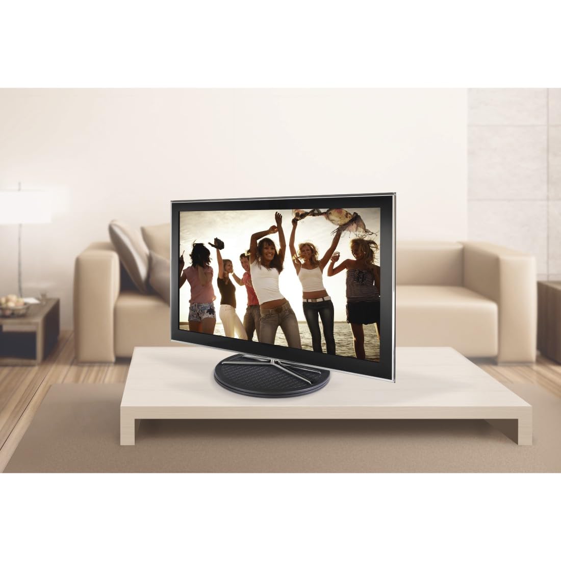 HAMA Supporto universale girevole per TV, nero, 80 kg (Ø 32 cm)