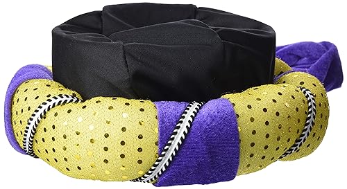 BOLAND 81002 Turban Hat Sultan Omar, Gold/Purple, Assorted