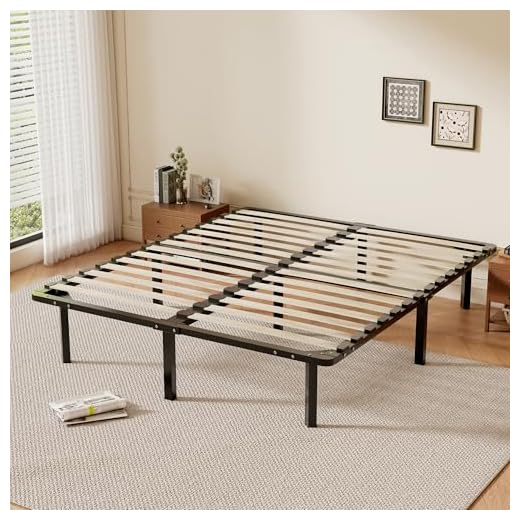 TEENO Rete Letto Matrimoniale 160x190 a Doghe in Legno,con 9 Gambe e 2x14 File di Doghe,Alto Sotto Letto 32 cm per Ampio Spazio di Archiviazione,Adatta a Tutti i Tipi di Materassi,Stile Moderno