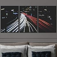 3 Piece Framed Canvas Wall Art Colorful Industrial Lights Canvas Prints Home Artwork Decoration for Living Room,Bedroom - 16