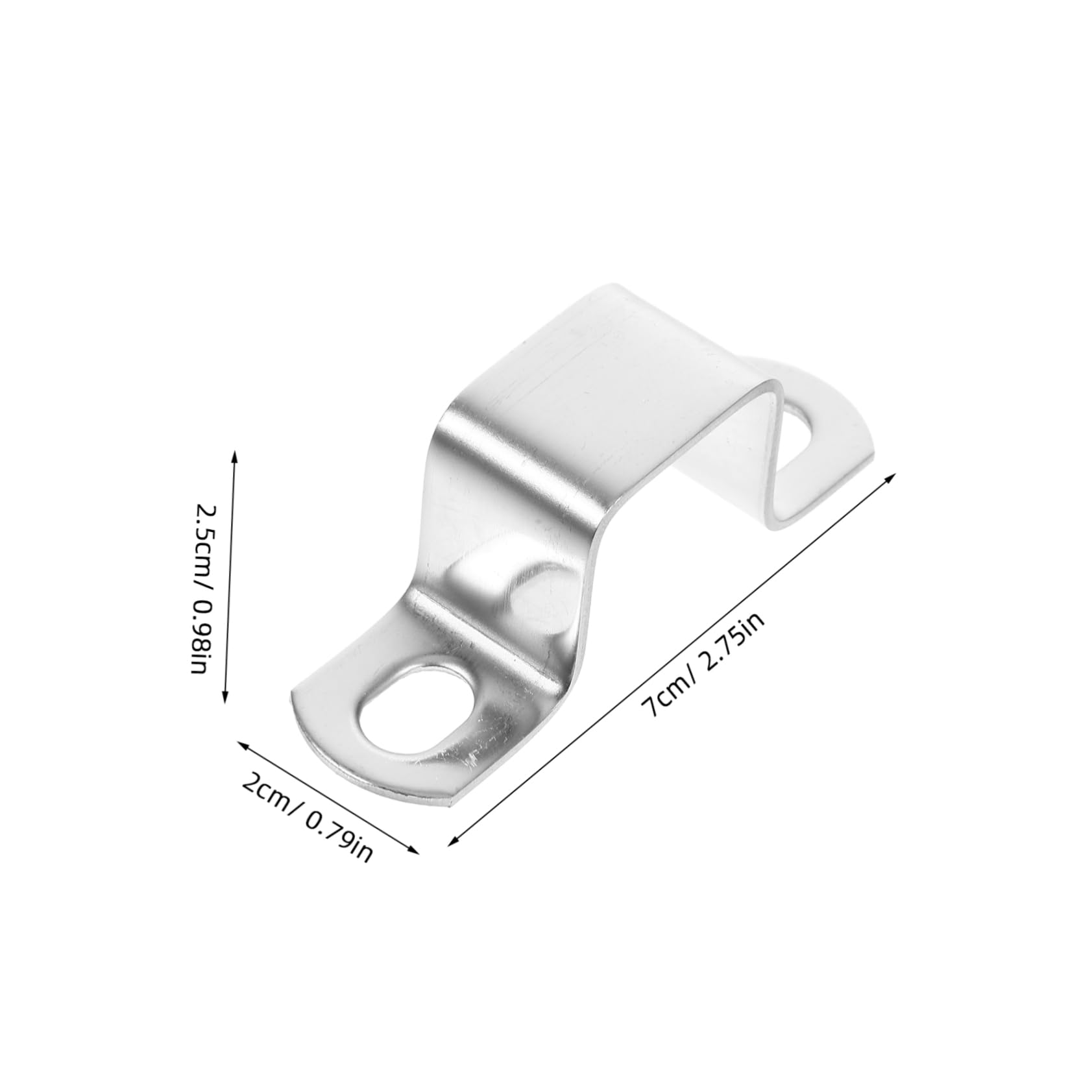 NAMOARLY 10pcs Clamp U-shaped Saddle Bracket Stainless Steel Pipe Buckle for Electrical Mounting