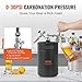 Beer Growler Tap System, 170Oz 5L Mini Keg, 304 Stainless Steel Pressurized Beer Growler, Keg Growler with Pressure Display, CO2 Regulator Faucet, Leak-Proof Ring For Draft, Homebrew, Craft Beer
