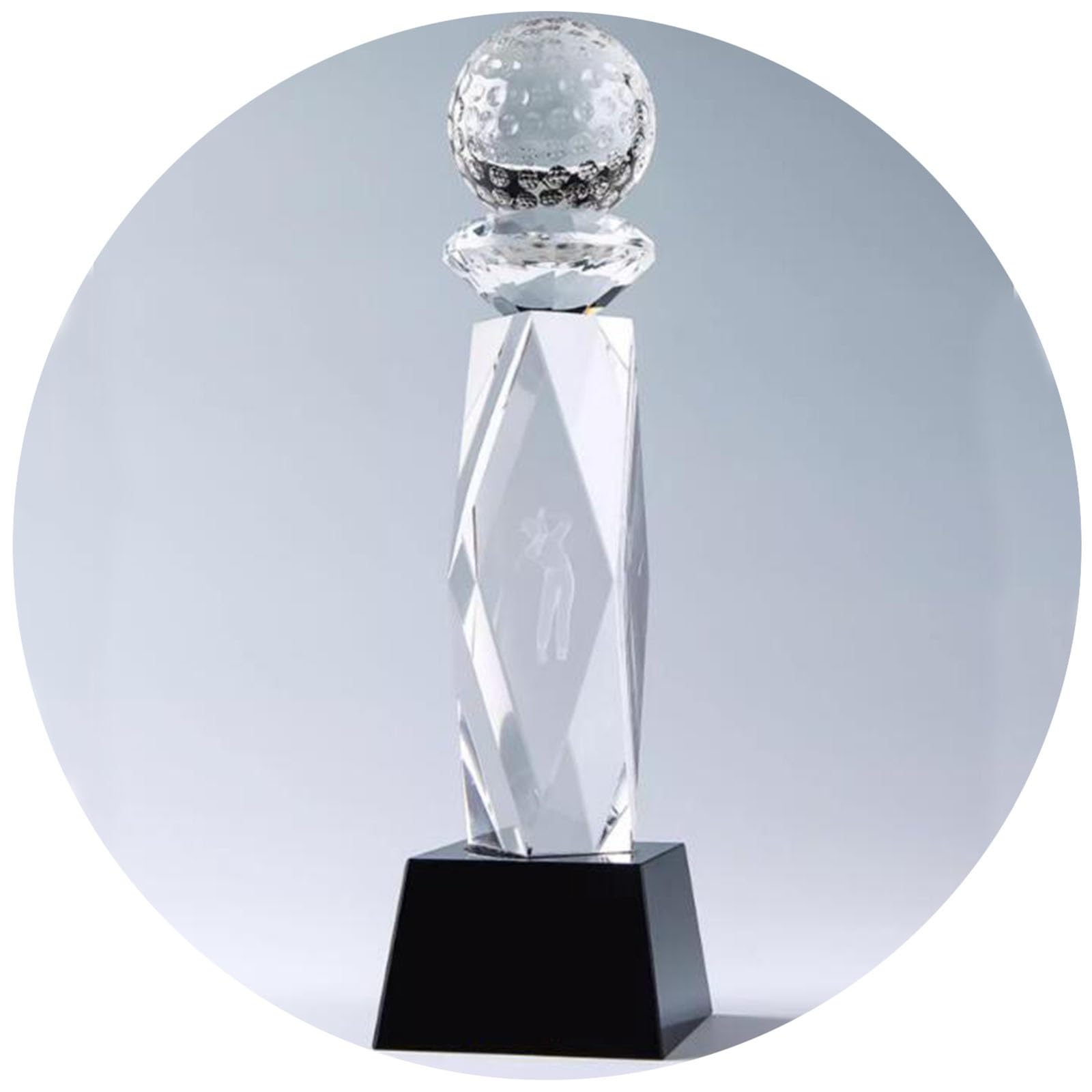 Trofeo De Cristal De Golf Trofeo Ganador del Concurso De Clubes De Golf. Trofeo De Estatuilla De Golf Grabado Internamente Trofeo del Campeonato De Golf De Mayor Distancia