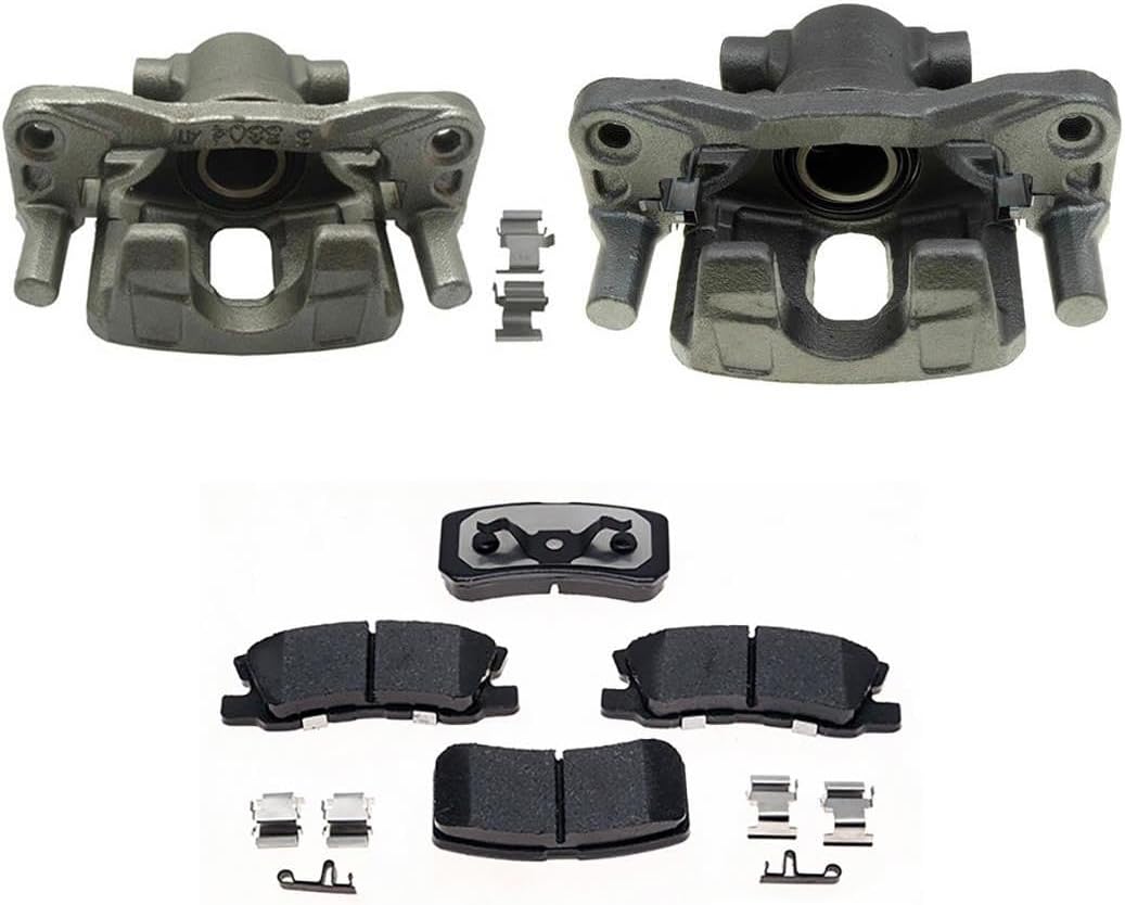 (4Pcs) Rear Automotive Replacement Brake Calipers with Pads for Chrysler 200 2011-2014 for Chrysler Sebring 2007-2010 for Dodge Avenger 2008-2014 for Jeep Compass 2007-2017
