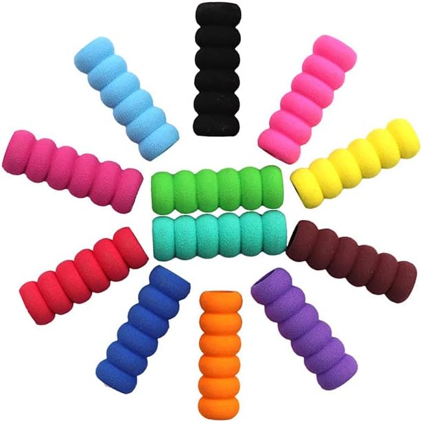 10Pcs Multi Colour Soft Foam Pencil Grips, Pencil Cushion for Drawing Writing Kids Toddlers Adults Arthritis Drawing Media, Grippers Diamond Pen for Painting Pens Drill Pen,Drawing Pens