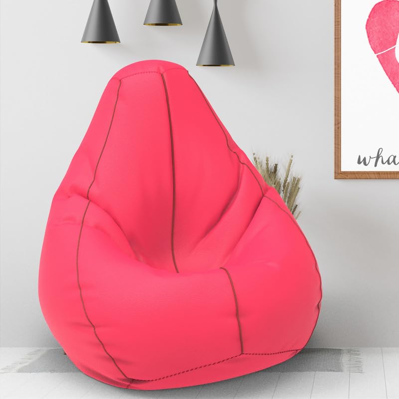 Biggie Bean Bag Cover 6XL- Official: Bailey & Bakers Bean Bags - Max User Height : 6-6.5 Ft. - Weight : 99-110 Kgs(Model: Pink Tan)-image-47