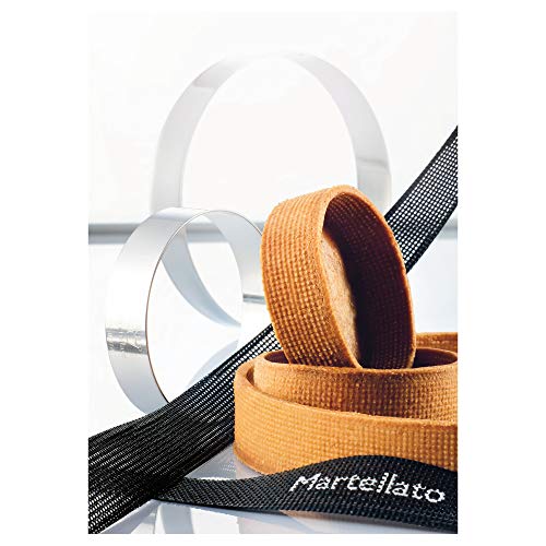 Martellato 30BANDS07 Perforated-Silicone-Band Dessert-Ring Liner 0.8 Inch x 10.24 Inch, 20 Pieces