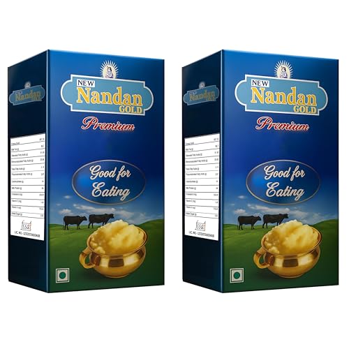 Image of Nandan Gold Vegetable Ghee | Rich, Aromatic, and Nutritious | Ideal for Cooking | 1L Pack of 3