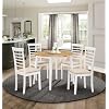 Table + 4 White Ladder Back Chairs