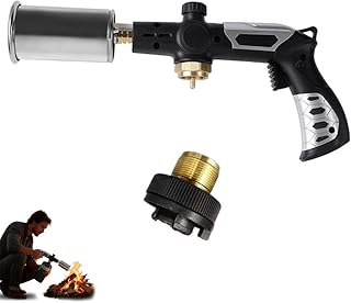 Powerful Propane Torch Gun with Adjustable Flame, 2026 New Flame Thrower Gun Professional Culinary Torch & Welding Kit Lighter and Campfire Starter for Cooking Outdoor BBQ Charcoal Igniting