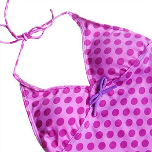 ACSUSS Kids Big Girls 2 Piece Tankini Swimsuit Swimwear Halter V-Neck Crop Tops Vest with Booty Shorts Bathing Suit3