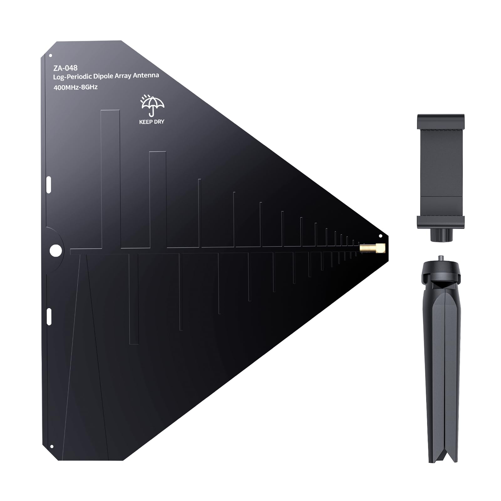 SEESII ZA-048 LPDA Log-Periodische Dipol-Array-Antenne:400MHz-8GHz Richtantenne für HF-Signalrichtungsfindung, für TinySA Ultra+ ZS406/ZS407 Spektrumanalysator