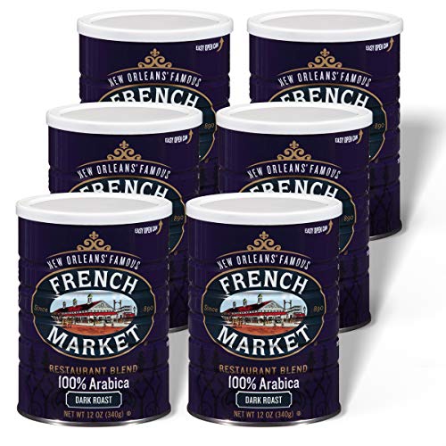 French Market Coffee & Chicory Restaurant Blend Dark Roast Ground Coffee, 12oz Can (Pack of 6) French Market Coffee & Chicory Restaurant Blend Dark Roast Ground Coffee, 12oz Can (Pack of 6)