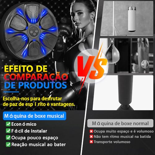 Máquina de Boxe de Música Inteligente, Boxing Machine, Box Machine, Boxe Equipamento, Boxe Treino