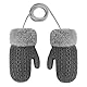 AfinderDE Kinder Kleinkind Baby Winter Fausthandschuhe Doppel Strickhandschuhe Fingerlos Handschuhe Jungen Mädchen Warme Vollfingerhandschuhe Infant Verdicken Strick Handschuhe für 1-4 Jahren