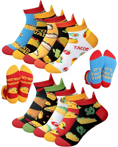 Halfchet 10 Pairs Funny Taco Socks for Women Taco Lover Christmas...