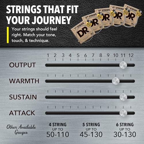DR Strings Hi-Beam - Extra Long Scale Stainless Steel Round Core 5 String 45-125 - Thumbnail 7