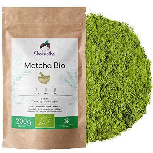 有机抹茶品尝200g - 原产日本和可生物降解袋 - 法国包装 - 抹茶绿茶粉