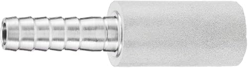 Miniatura 5 de Piedra de difusión de oxigenación en línea de 0.5 micrones, 12 "NPT manguera Barb Piedra de aireación de acero inoxidable Piedra de carbonatación